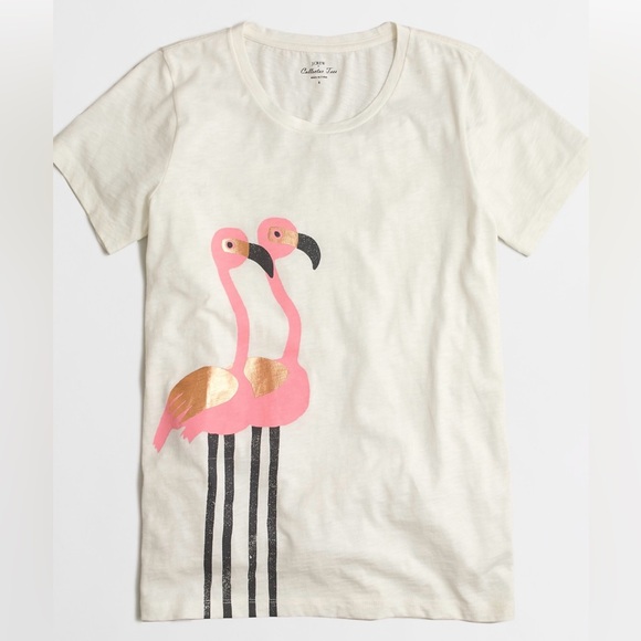 J. Crew Factory Tops - J. Crew Factory Women’s Flamingo Collectors Tee, X-Small